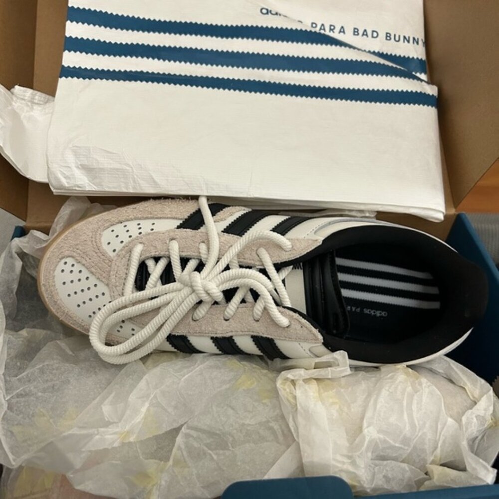 Adidas Bad Bunny x Gazelle Indoor Benito Core White Mens Size 11/ Womens Size 12